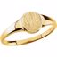 5544:84543:P 18kt Yellow 7x6mm Solid Oval Signet Ring
