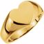 5623:84641:P 18kt Yellow Heart Signet Ring