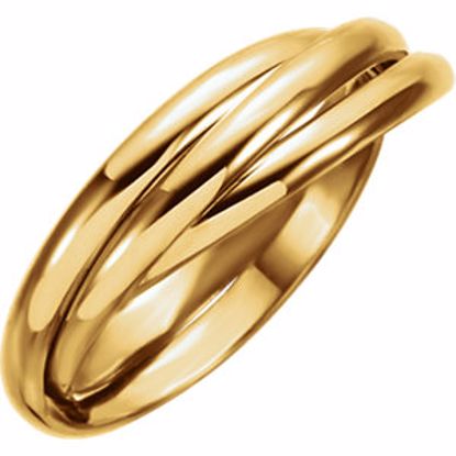 5620:106482:P 14kt Yellow 2.5mm 3-Band Rolling Ring Size 11