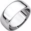 HR10:111408:P Platinum 8mm Half Round Band