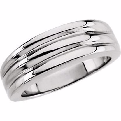 5768:122786:P Platinum 6.5mm Men's Fancy Band