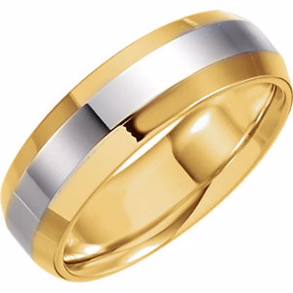 5688:127726:P 18kt Yellow & Platinum 6mm Comfort-Fit Band Size 9.5
