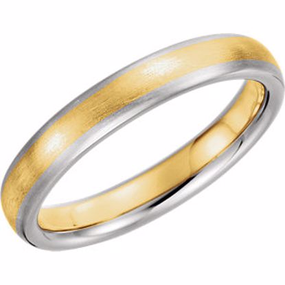 5835:133200:P 14kt Yellow & White 4mm Band Size 11