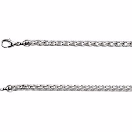 CH261:139496:P Sterling Silver 4.5mm Solid Wheat Chain 18" Chain