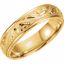 50062:144970:P 14kt Yellow 6mm Hand Engraved Band Size 8