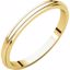 HRE12.5:149555:P 10kt Yellow 2mm Half Round Edge Band