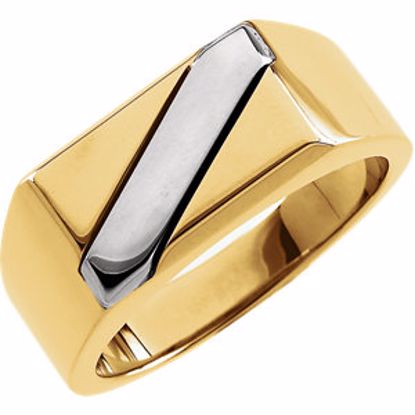 9615:136403:P 10kt Two-Tone Band