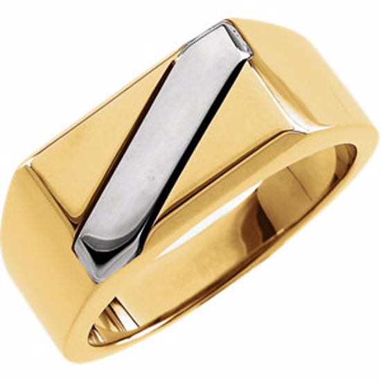 9615:136403:P 10kt Two-Tone Band