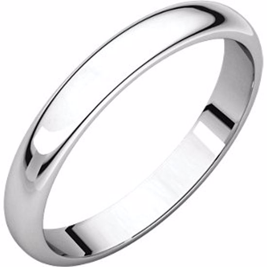 HRL6:161240:P Platinum 4mm Half Round Light Band