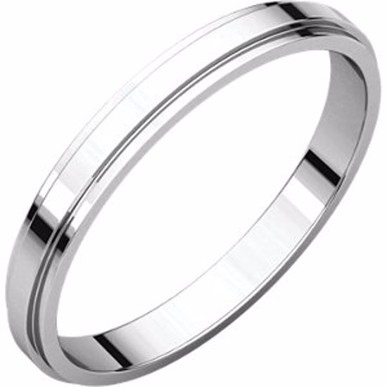 FE5.5:164612:P 14kt White 2.5mm Flat Edge Band