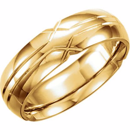 50106:192690:P 14kt Yellow 6mm Grooved Band Size 7