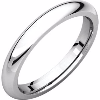IR15.5:194447:P 14kt White 3mm Comfort Fit Band