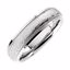 5639:215311:P 14kt White Comfort Fit 6mm Milgrain Band with Florentine Finish Size 5