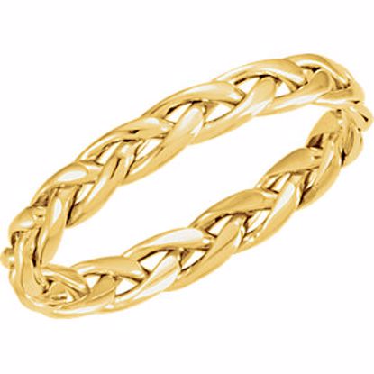 50127:216621:P 14kt Yellow 3.75mm Hand Woven Band Size 11.5