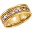 50054:216833:P 18kt Tri-Color 8mm Hand-Woven Comfort Fit Band Size 5.5