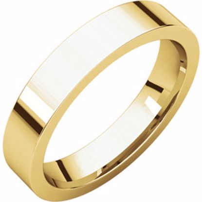 FIR9:224608:P 10kt Yellow 4mm Flat Comfort Fit Band