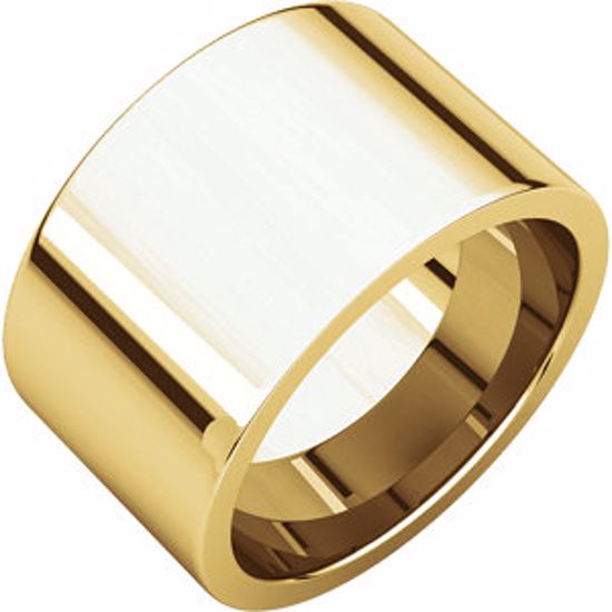 FIR5.5:224504:P 10kt Yellow 12mm Flat Comfort Fit Band