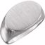 9121:230258:P Platinum 12x18mm Oval Signet Ring