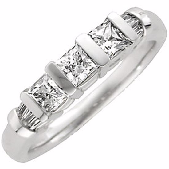 61417:251401:P Platinum 3/4 CTW Diamond Anniversary Band