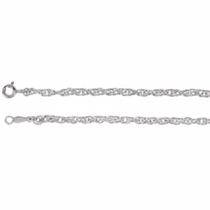 CH430:240086:P Sterling Silver Solid Rope 18" Chain