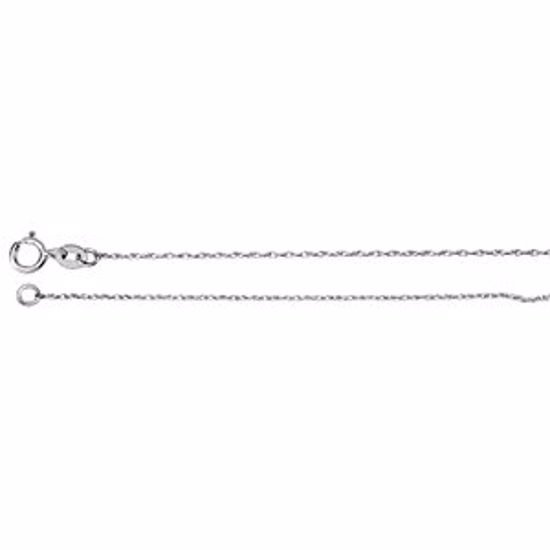 CH19:244822:P 14kt White .75mm Solid Rope 7" Chain
