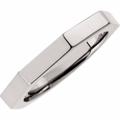120421:259985:P 14kt White 3.75mm Octagon Band Size Size 7