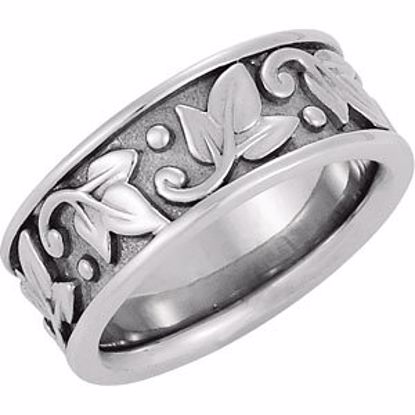 50399:278521:P Leaf Design 8mm Bands