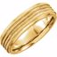 50471:287450:P 14kt Yellow 6mm Design Band Size 8