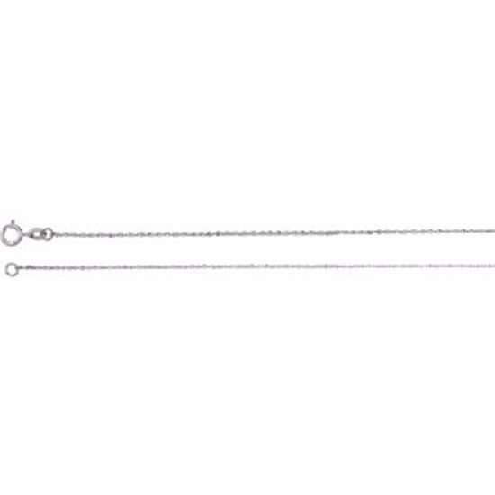CH616:288103:P 14kt White .50mm Diamond Cut Singapore 7" Chain