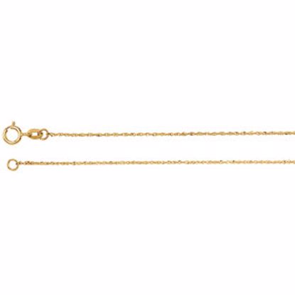 CH616:287920:P 14kt Yellow .50mm Diamond Cut Singapore 7" Chain