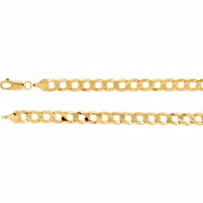CH647:288124:P 14kt Yellow 6.25mm Curb 18" Chain
