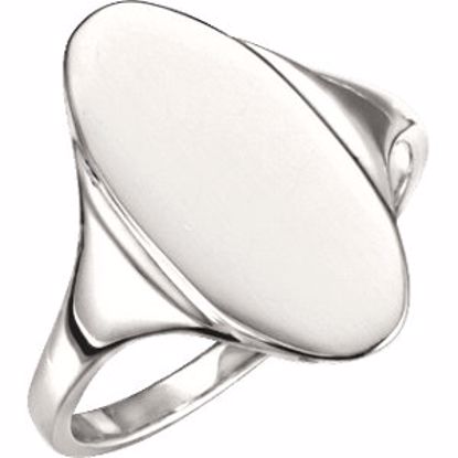 5203:6399:P 14kt Yellow Oval Signet Ring