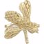 8195:8141:P 14kt Yellow 18x16mm Bee Brooch