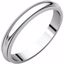 MG11:33063:P 14kt White 3mm Milgrain Band