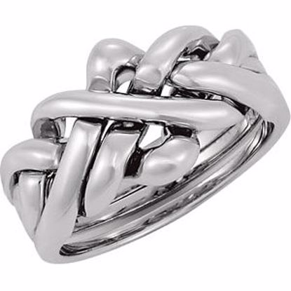 5144:33751:P 14kt White Gents Puzzle Ring