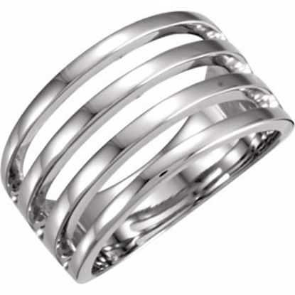 4508:5603:P 14kt White Ladies 10.3mm Bar Style Band