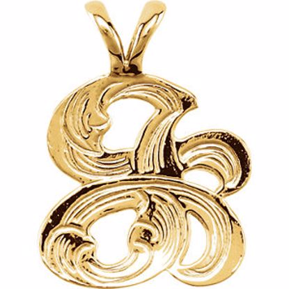 8611:34726:P 10kt Yellow "J" Medium Initial Pendant