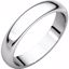 HR4:58256:P Platinum 4mm Half Round Band