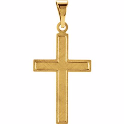 R4002:61655:P 14kt Yellow 18x12mm Cross Pendant