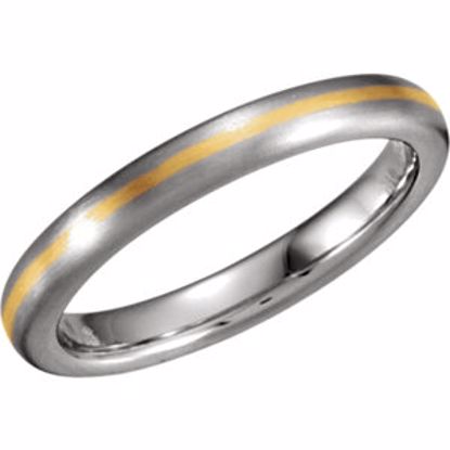 5772:115415:P 18kt Yellow & Platinum 3.5mm Band Size 9