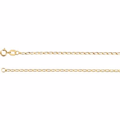 CH124:120473:P 14kt Yellow 1.25mm Solid Curb Chain 7" Chain
