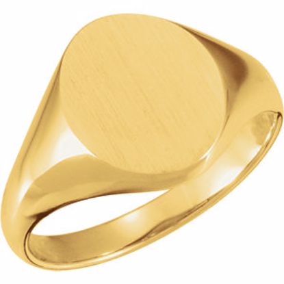 5758:123700:P 18kt Yellow 11x9.5mm Oval Signet Ring