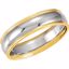 5975:141980:P 14kt White & Yellow 6mm Comfort Fit Band Size 5.5