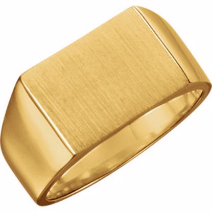 9468:162133:P 18kt Yellow 15x11mm Men's Signet Ring