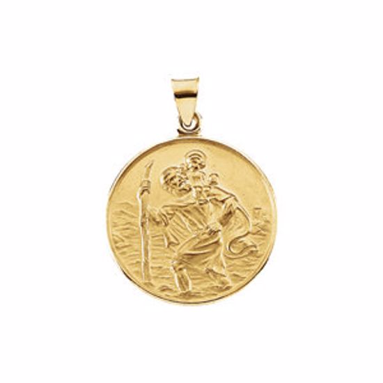 R16940:129577:P 18kt Yellow 24.5mm St. Christopher Medal