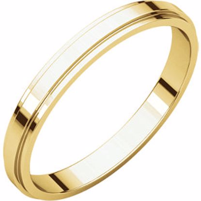 FE7.5:164519:P 10kt Yellow 2.5mm Flat Edge Band
