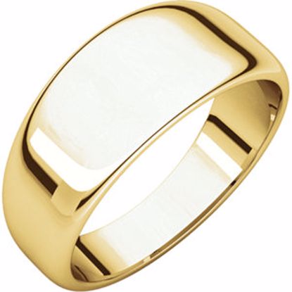 HRT9:146237:P 10kt Yellow 8mm Half Round Tapered Band