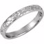 50072:178956:P 14kt White 3mm Hand-Engraved Band Size 8 