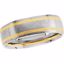 50073:178985:P 14kt White & Yellow 7mm Comfort-Fit Band Size 10