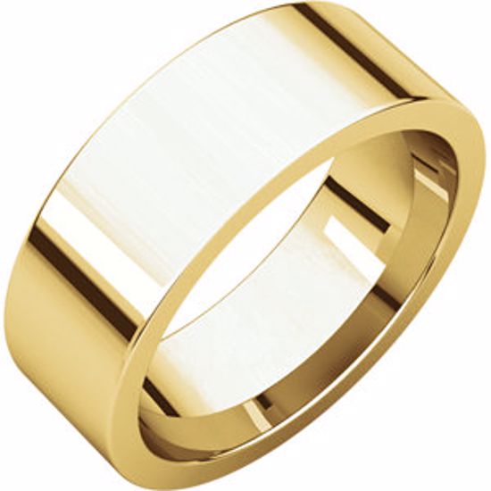 FIR11.5:225024:P 10kt Yellow 7mm Flat Comfort Fit Band